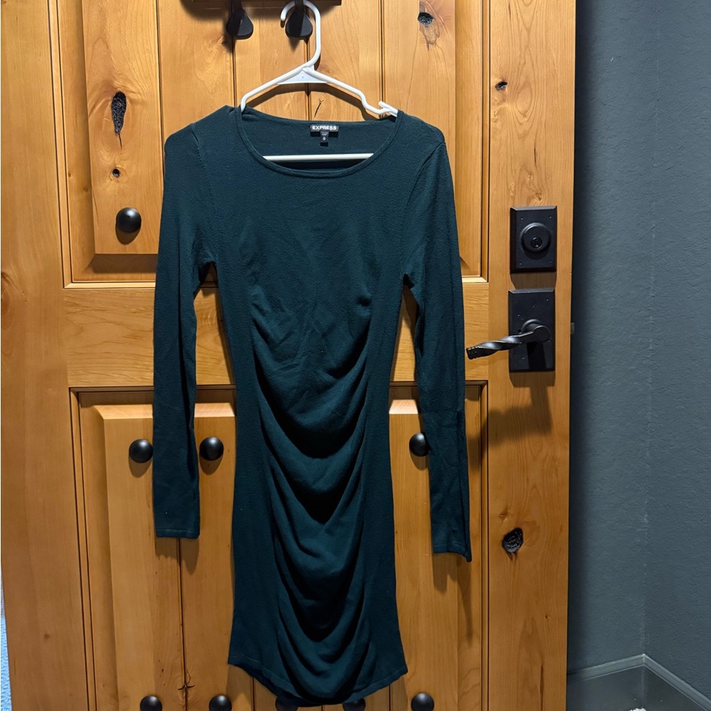 Express Teal Long Sleeve Dress